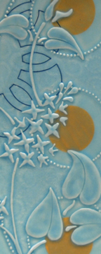 Plate deco detail Frost : tangerine