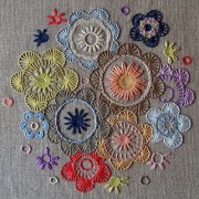 Embroidery flowers