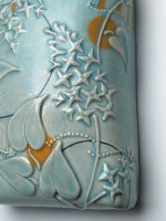 Kieffer Pillow tile detail of Lilac pattern in Frost