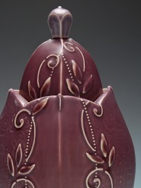 Kieffer Small covered jar detail in Grape