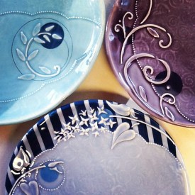 Kristen Kieffer Indigo plate details