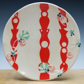 Kristen Kieffer Large plate Arabesque mod in Red