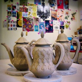 Kristen Kieffer teapots in progress